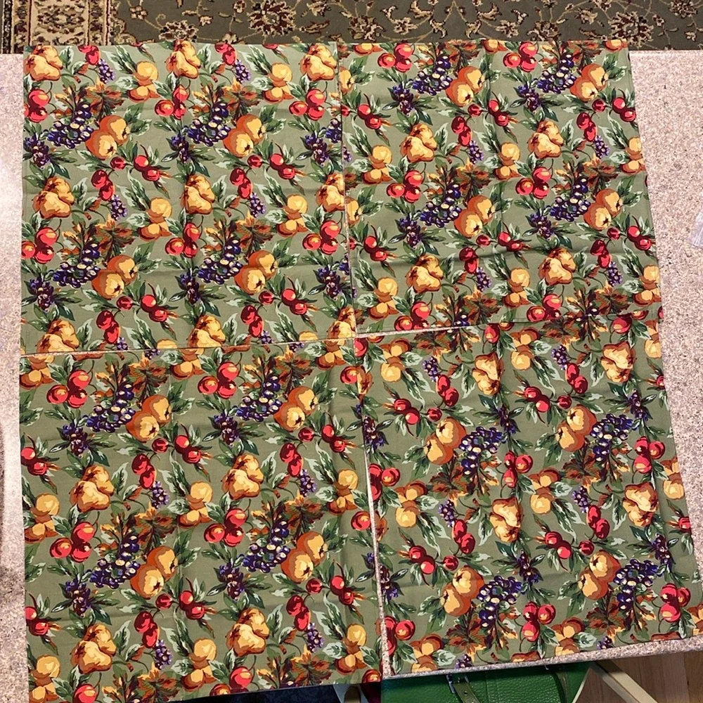 NIP Longaberger Napa Orchard Fabric Napkins and Placemats